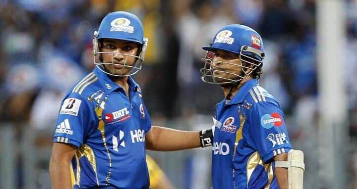 Rohit  and Sachin reacts